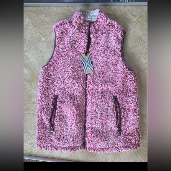 True Grit Men’s Frosty Tipped Double Vest Pink - Picture 3 of 9